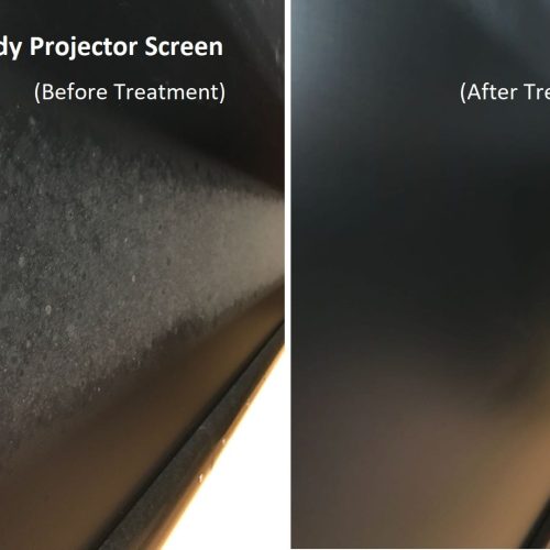 Projector Screen before and after